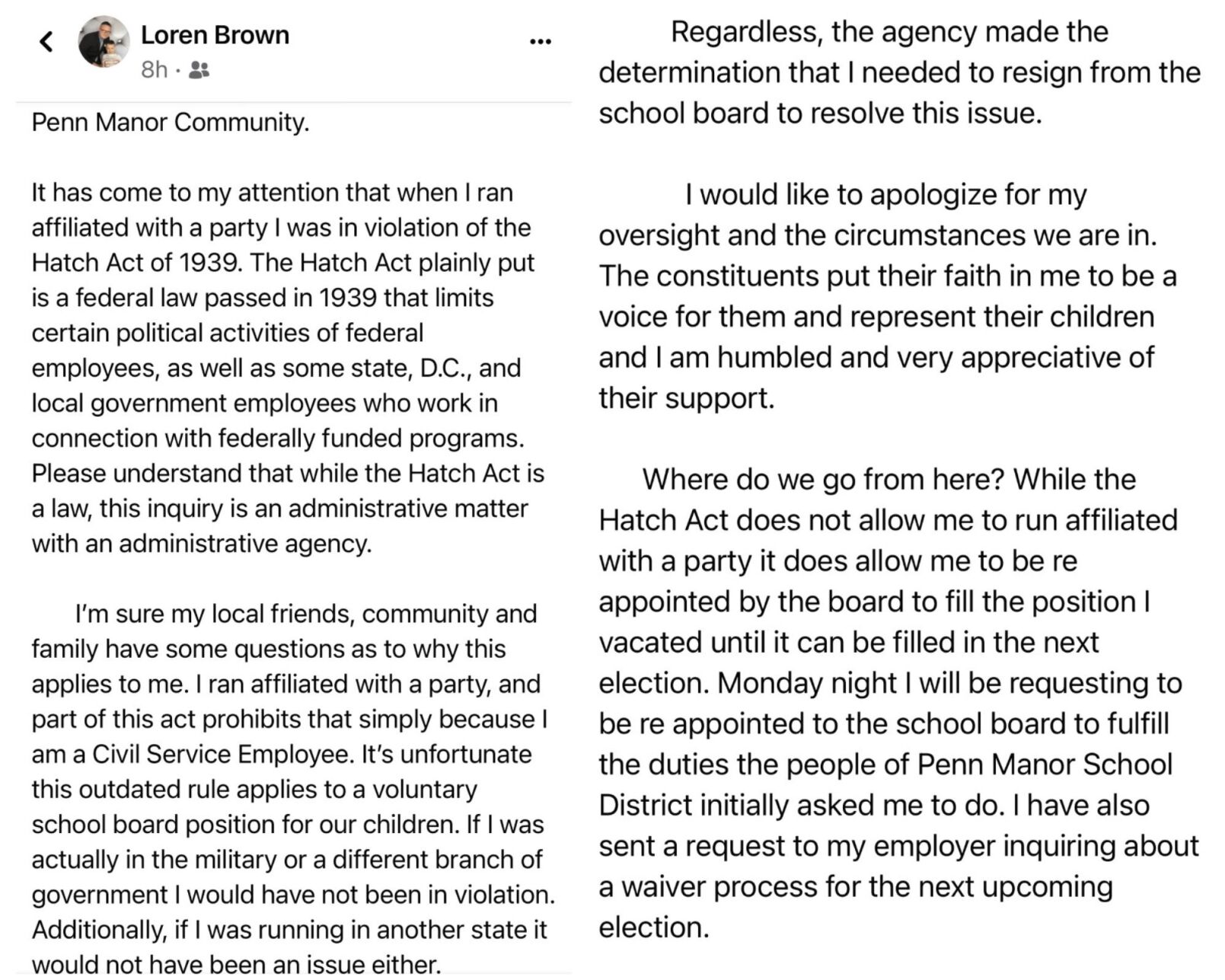 Loren Brown Post